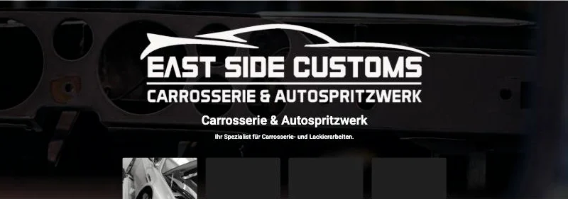 Screenshot der Website von East Side Customs