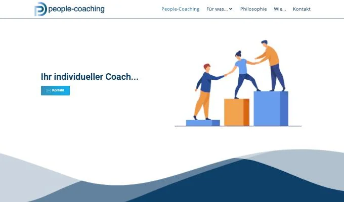 Screenshot der Website von People Coaching